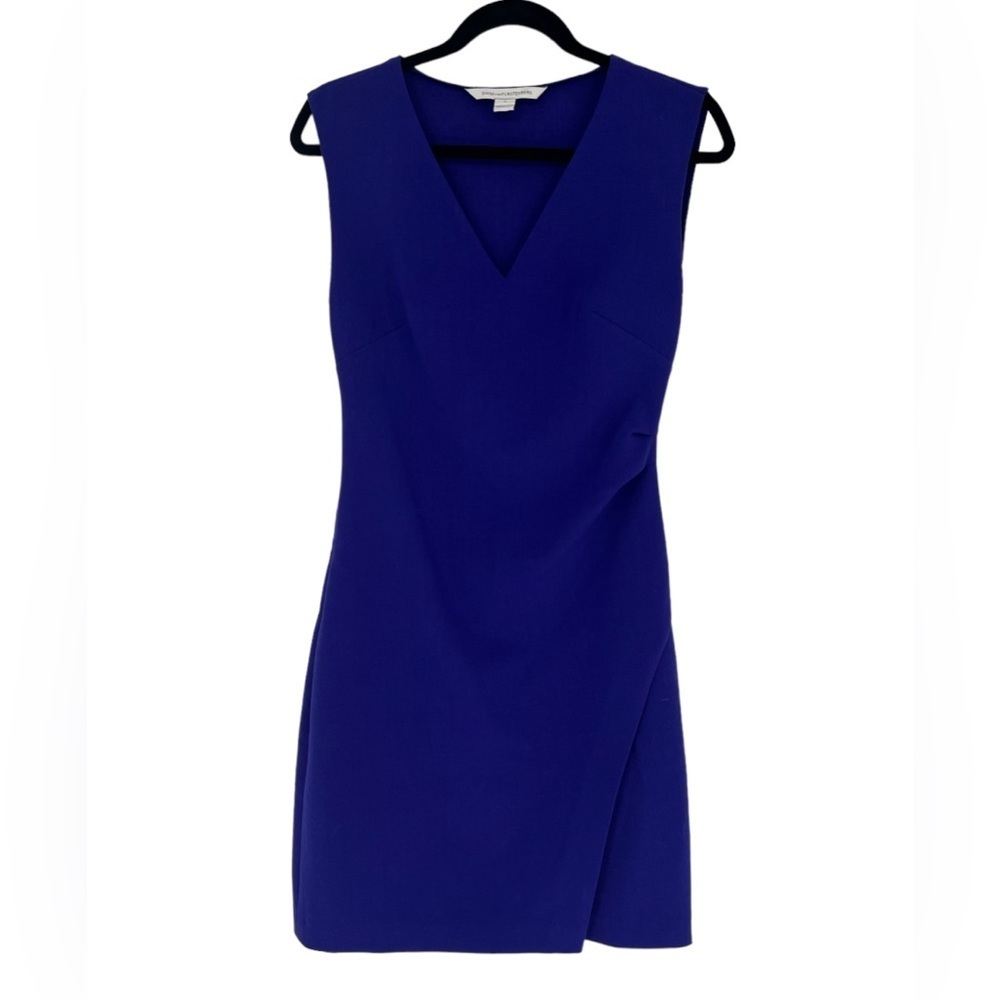 Diane von Furstenberg Bevin Purple Sheath Dress Size 4
